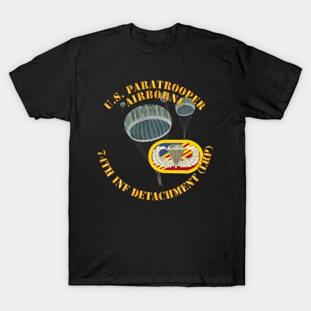 US Paratrooper -  74th Inf Det - LRP - Oval T-Shirt by twix123844